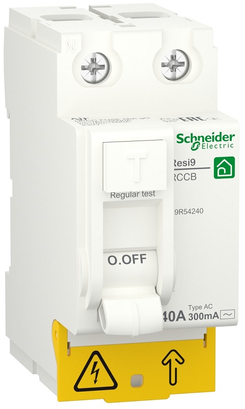 Выключатель дифференциального тока УЗО Schneider Electric Resi9 2п 40А 300мА 6кА тип AC 